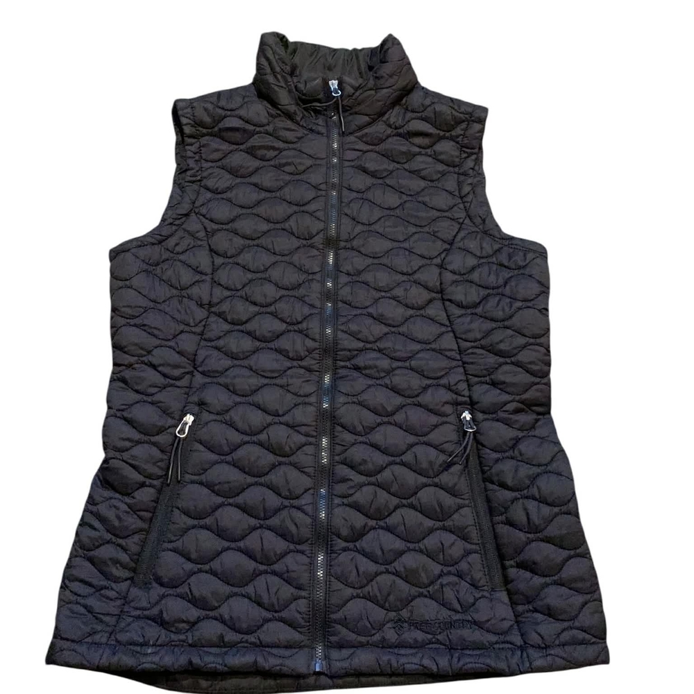 ​Free‎ Country Black Onion Quilted Puffer Vest Gorpcore Minimalist S